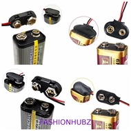 FASHIONHUBZ 10Pcs Battery Holder Clip, I / T Type Cable Snap on Battery Clip Connector, 9 Volt Batte