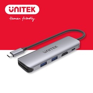 Unitek uHUB P5+ 6-in-1 USB-C Hub with HDMI, 100W Power Delivery and Dual Card Reader (H1107D)