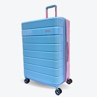 DD# กระเป๋าเดินทางล้อลาก #กระเป๋าเดินทาง วัสดุ ABS+PC ขนาด20-28นิ้ว #VAC (PINK-BLUE) ขยายข้างได้ ฝากระเป๋า 2 สี