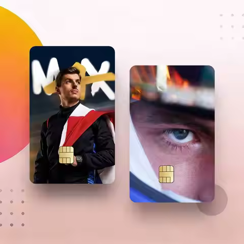 M-Max Racing Driver V-Verstappens Credit Card Skin Stickers For VISA Bank Bus Metro Access Card Prot