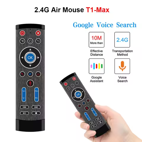 T1 Max Remote Control 2.4G Wireless Fly Air Mouse Gyroscope Voice Keyboard Controller for Android TV