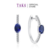 TAKA Jewellery Lab Grown Diamond Sapphire Earrings 10K Gold