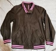 日本 BEAMS 粉紅色 翻領 棒球外套 夾克
