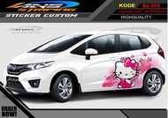 VARIASI STICKER MOBIL JES JAZZ SIGRA YARIS SWIFT / DECAL MOBIL / DECAL STICKER MOBIL ANIMASI HELLO K