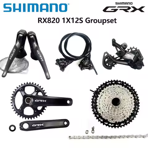 Shimano GRX RX820 1x12 Speed RX820 Groupset Road Bike Groupset 170/172.5-40/42T 1x12s Hydraulic Disc