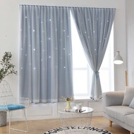 kain langsir meter murah langsir murah Princess style Velcro curtains, bedroom, living room, blackout fabric, non perforated installation, double layered modern luxury curtains for girls