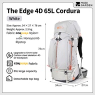 MOBI GARDEN 65L Backpack Hiking Rucksack With Rain Cover Cordura Trekking Outdoor Travel Lightweight