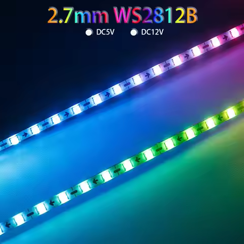 Ultra Narrow 2.7mm WS2812B LED Strip WS2812 2020 160Leds/m individually addressable Samrt RGBIC Ligh