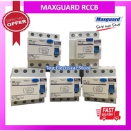 MAXGUARD ELCB/RCCB 4 POLE 40A/63A/100A 30MA/100MA/300MA