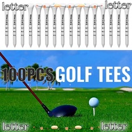 LETTER 100pcs Golf Wood Tees, 69/83mm Digital Scale White Striped Golf Tee, Durable Wooden Golf Stan