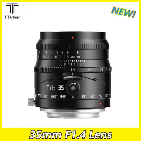 TTArtisan Tilt 35mm F1.4 Lens APS-C Manual Focus Lens for Sony E A6400 A6500 Nikon Z50 ZF ZFC Fujifi