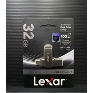 Lexar Flashdisk OTG DualDrive JumpDrive D400 USB-C 3.1 - 32GB