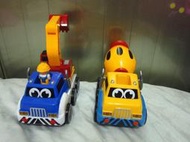 二手  兒童  幼兒  玩具   怪手 (挖土機) + 水泥攪拌車  已無自動聲光功能  僅可手動  不分售  不能議價