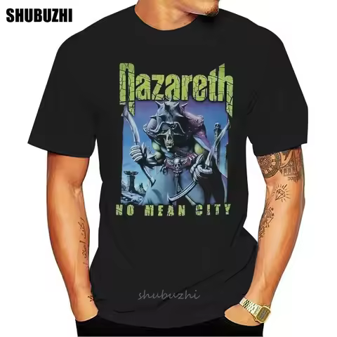 Nazareth No Mean City Black Rock T-Shirt New Funny Tee Shirt cotton tshirt men summer fashion t-shir