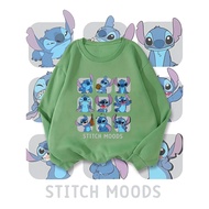 Sweatshirt with Cute Emoji Illustration - Heart-Shaped neckline for Girls