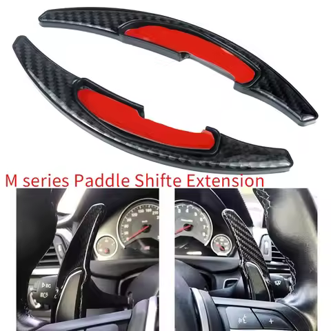 Carbon Fiber Steering Wheel Paddle Shifter Gear Shift Shifter Extension For-BMW M Series M2 M3 M4 M5