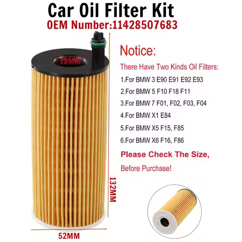 11428507683 Oil Filter Kit For BMW 1/2/3/4/5/6/X1/X3/X4/X6 F10 F20 F30 Diesel 3 E90 E91 E92 E93 5 F1