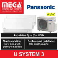 PANASONIC U SYSTEM 3 AIRCON (3 Ticks) &amp; FREE INSTALLATION