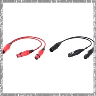 0.5M 3Pin XLR 1 Male to 2 Female Audio Extension Cable Microphone Y Splitter Audio Cord Line for Mix
