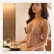 Hotgirl lingerie ``` High quality Rose silk lace 2-string pajama set - Exclusively designed by Sexy 