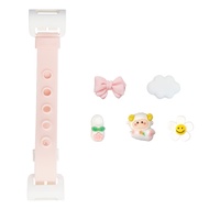 WiLLBee CLIPON Soft Mini with 5pcs Charms (Pink & Pink Sheep) eBook Reader Cell Phone Silicone Strap