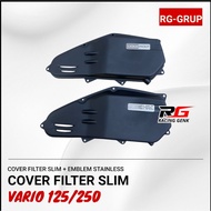 NonthaburyCOVER BOX FILTER SLIM VARIO 125 VARIO 150 + EMBLEM STAINLESS PREMIUM 304 HRC LIQUI MOLY CO