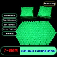 [Ready Stock]4000 Pcs/Bag Water-absorbing Pellet Fluorescence 7~8mm Luminous Tracking Harden Crystal
