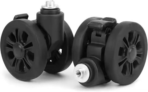 2Pcs Luggage Replacement Wheels with Brakes 55cm Wear Resistant Suitcase Replacement Wheels with Bea