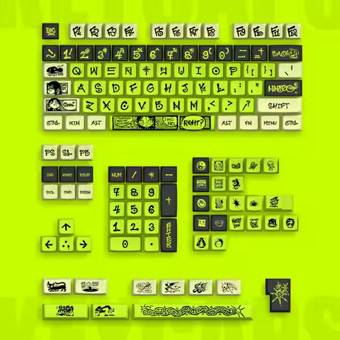 ECHOME Graffiti Artist Theme Keycap Set PBT Dye-sublimation Keyboard Cap 135keys MDA Profile Key Cap