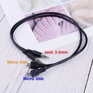 Micro Usb Jack 3.5mmaux Connector Audio Cable 3.5mmheadphone Plug Adapter For V8 Live Microphone