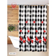 Shower curtain 1 piece only size 160cm*180cm with ring PVc material
