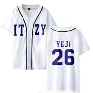 KPOP ITZY Merch Baseball T-shirt Women/Men Fashion Summer Short Sleeve Graphic Tees Streetwear Hip H