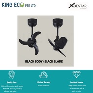 Bestar Corner Ceiling Fan, Dino 16" available in Black and Bronze Body, Transparent, Wood and Black Blades. Installation NOT included but can be arranged, please chat us for details.