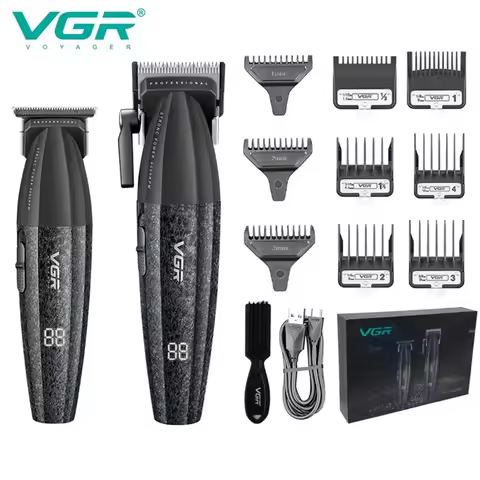 VGR Hair Trimmer Professional Trimmer Rechargeable Haircut Machine 9000 RPM Hair Clipper Adjustable 