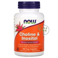 Now FOODS VITAMIN CHOLINE INOSITOL 100 VEG CAPSULES