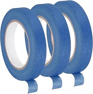 uxcell 3 Pcs 0.7 Inch Wide 60 Yards Blue Masking Tape Painters Tape Rolls for Home Office Commercial