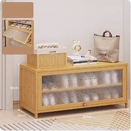 防塵鞋櫃（【海棠原色】3層-長80cm）