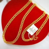 LAELA RANTAI LEHER SAUH KAIT HOLLOW EMAS TULEN 916 GOLD NECKLACE