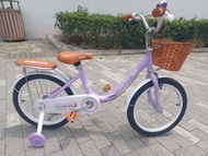 中童單車 紫/粉/籃/紅  18吋 668元 升級閃光輔助輪 bbcwpbike bike  另16吋618元，20吋718元 女孩最愛
