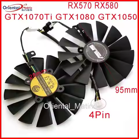 PLD10010S12H 12V 0.30A 95mm VGA Fan For ASUS GTX 1080 Ti GTX 1070 TI GTX 1050 Ti RX580 RX570 RX470 G