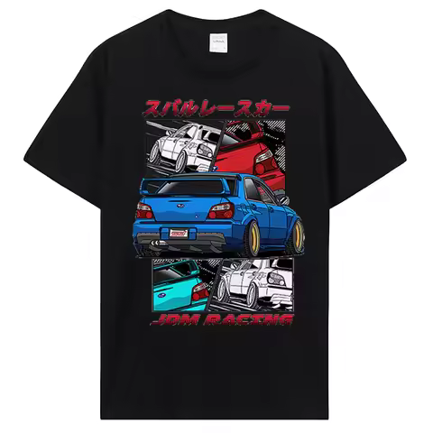Classic Initial D T Shirt Men O-neck Cotton T-Shirt Unisex Hip Hop GTR Vaporwave JDM Car Tshirt Casu