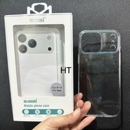 MEMUMI HARD TRANSPARENT CASE FOR IPHONE 17 PRO MAX / 17 PRO / 17 AIR / 17 SHOWS YOUR DEVICE COLOR
