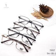 frame kacamata kotak titanium pria wanita 7957
