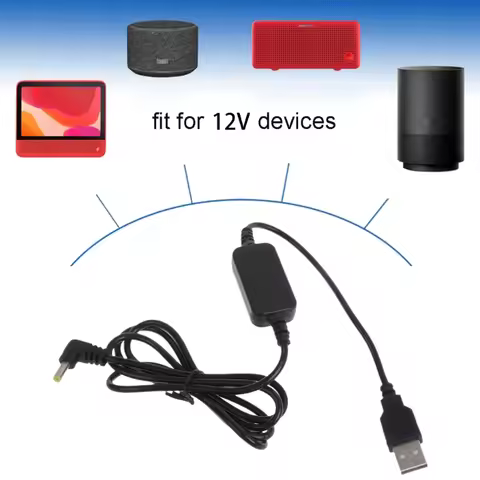 USB 5V to DC 12V 4mm x 1.7mm Power Cable USB Voltage Step Up Converter Cable Power Supply Adapter DC