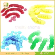 [Ihoce] 4 Colors Bingo Games Chips Markers for Bingo Cards Game Plastic Bingo Chips 3/4 Inch Pack of