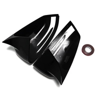 Glossy Black For Mercedes Benz W204 W176 W212 Horn Mirror Cover Caps Accessories