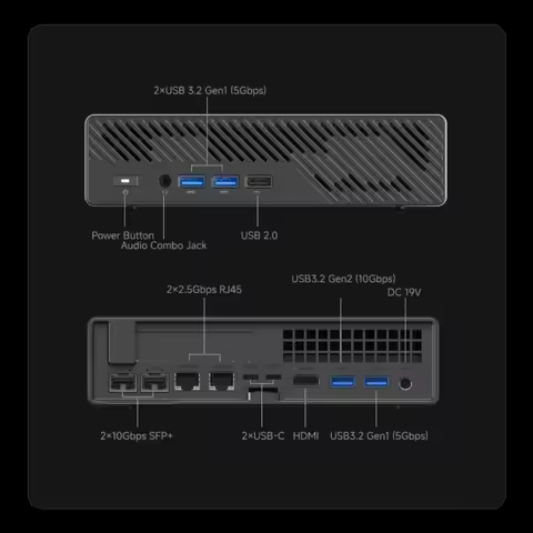 MINISFORUM MS-A2 Mini PC AMD Ryzen 9 9955HX/7945HX Windows 11 DDR5 PCIe SSD WIFI6E BT5.2 Dual 10G SF