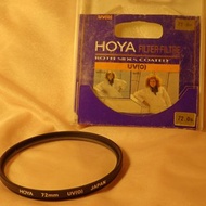Hoya UV (0) 霧霾濾鏡 72 毫米螺紋安裝鏡頭盒日本 Tokina 1A 型