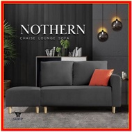 Modern Sofa 123 With Stool & Fabric Designer 2 Seater Sofa | L Shaped Sofa 2 Seater With Stool