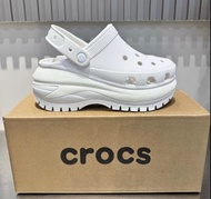 🌈          Crocs Mega Crush 光輪  運動涼鞋 白色